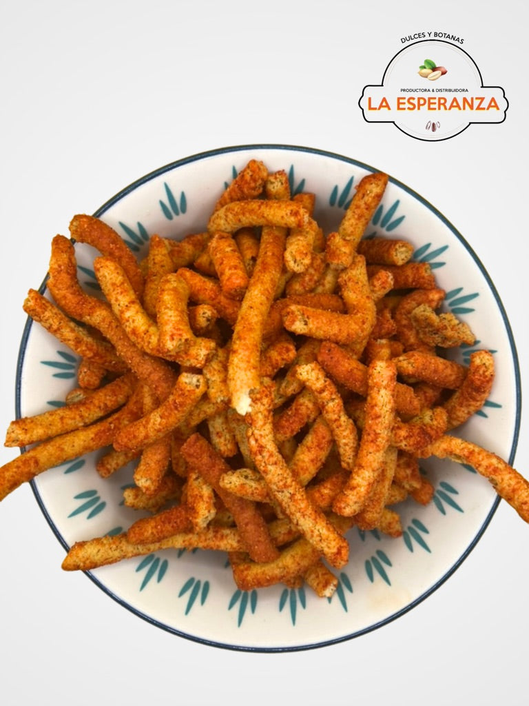 Churro de maiz con ajonjolí enchilado