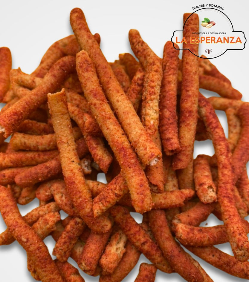 Churro de maiz con ajonjolí enchilado